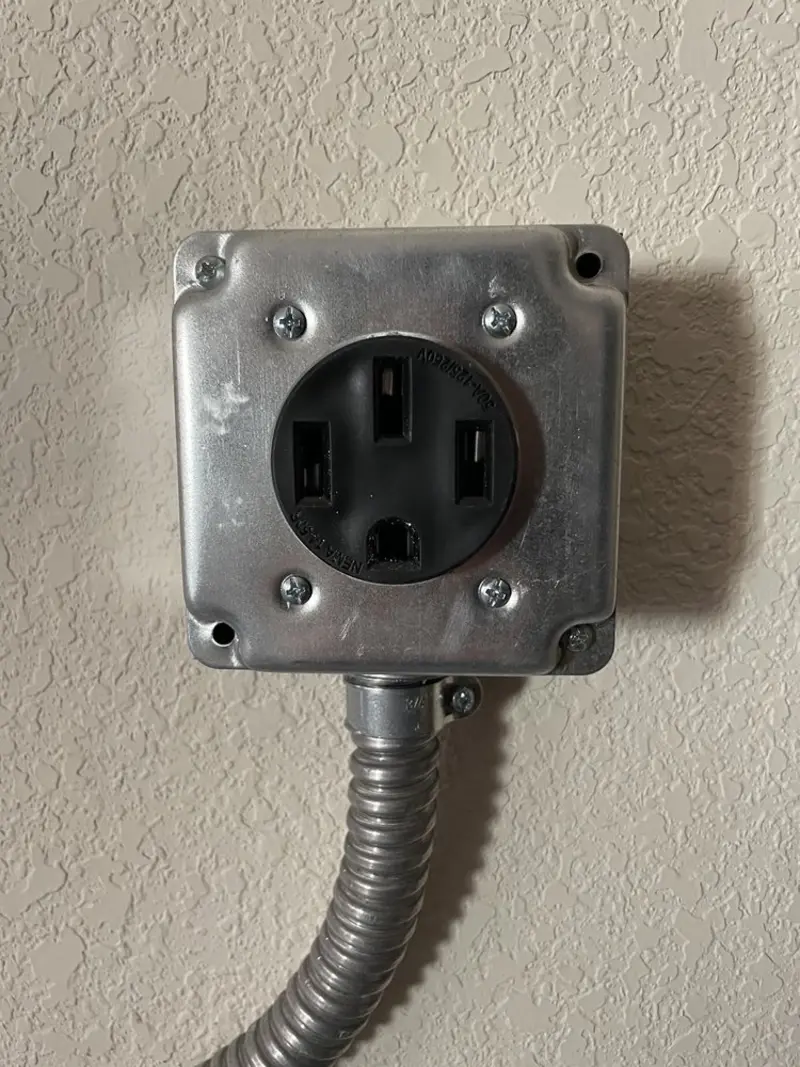 NEMA 14-50 outlet installed for Electrical Panel Upgrade in Firestone